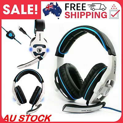 Gaming Headset Earbuds Sades SA-903 Headphones Wit/mic USB Stereo 7.1 OZ AUSTOCK • $49.99