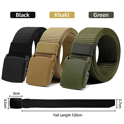 Men's Casual Military Tactical Belt Army Security Adjustable Quick Release Belt • $5.99