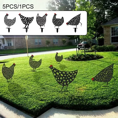 £14.99 • Buy Chicken Decoration Acrylic Garden Lawn Statues Yard Stakes Ornament Outdoor WM