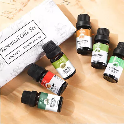 Essential Oil Aromatherapy Kit Pack Pure Natural 6pcs X 10ml Bottles • £6.36