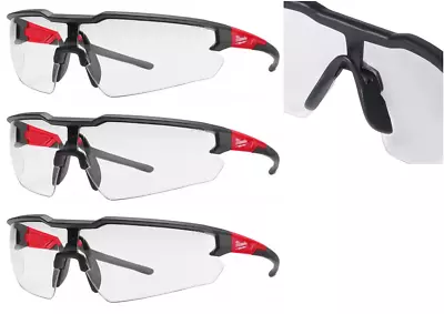3-Pack Milwaukee Clear Safety Glasses Magnified Anti-Scratch Hard Coat Protects • $21.92