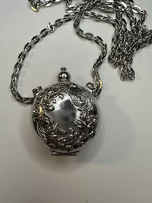 Antique Slotted Coin Purse For Chatelaine Pendant Necklace - Ger Silver • $49.95