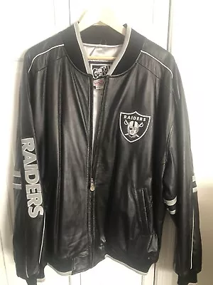 Vintage 90's G-3 XXL Oakland Raider Leather Jacket Never Worn • $80