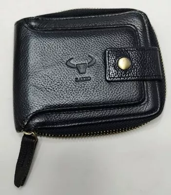 Men's Wallet Ming Clan Black Leather Trifold  • $20