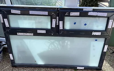 £100 • Buy NEW Anthracite Grey Upvc Window 131 Cm X 90cm  Eco Argon Double Glazed - Frosted