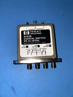 $29.99 • Buy Hewlett Packard (HP) Agilent 8763B Coaxial Switch DC To 18GHz