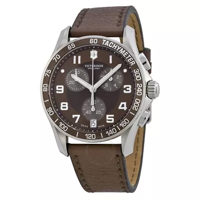 Victorinox Swiss Army Chrono Classic Chronograph Quartz Watch 241498 - Brown • $370