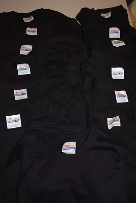 Hanes Lot Of 13 Deadstock Black 50/50 Vtg T Shirt Small Check Measurements • $144