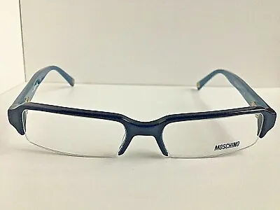 New LOVE MOSCHINO MO 01603 51mm Blue Semi-Rimless Eyeglasses Frame • $49.99