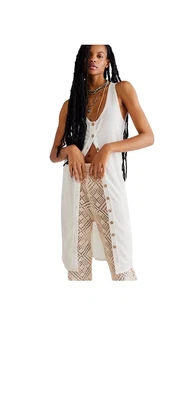 £38.92 • Buy FREE PEOPLE Womens Sz S Gia Long Vest NWOT