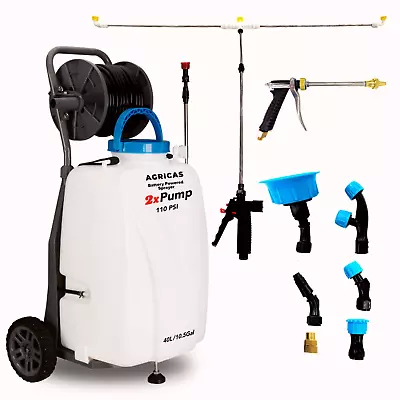 AGRICAS  10.5 Gallon Battery Powered Sprayer With Double Professional Pump • $399.99