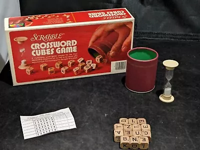 Vintage Scrabble Crossword Cubes Game 1976 Complete • $11.99