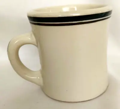 1  Vintage VICTOR Restaurant Ware Diner Coffee Mug Cup Green/Black Stripes • $10.99