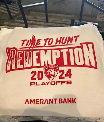 2024 NHL Florida Panthers Redemption Rally Towel Stanley Cup Time To Hunt  • $9