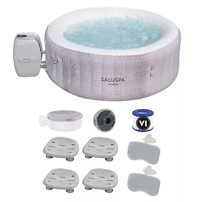 Bestway SaluSpa Cancun Inflatable Hot Tub W/2 SaluSpa Pool/Spa Seat & 2 Pillows • $534.99