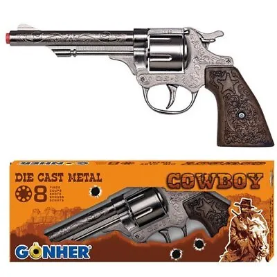 Best Gonher Diecast Metal 8 Ring Shot Cowboy Gun - Authentic And Durable Toy • £21.14