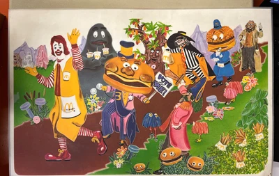 $12 • Buy Vintage McDonald's Plastic Place Mat Ronald McDonald
