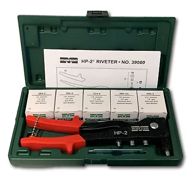 Marson M39001 HP-2 Rivet Tool Kit W/ HP-2 Tool & 200 Assorted Klik-Fast Rivets • $69.99