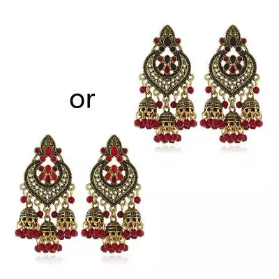 $7.07 • Buy Retro Indian Bollywood Kundan Jhumka Jhumki Drop Earrings Gypsy Fashion Jewelry