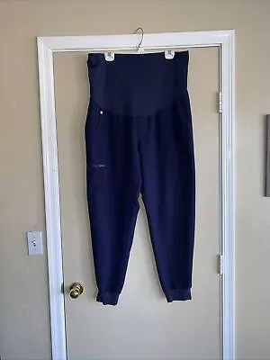 Figs Maternity Zamora Jogger Scrubs Pants Sz.XL Navy Blue Technical Collection • $24.99