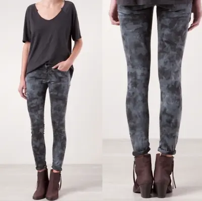 MOTHER Size 24 The Looker Spontaneous Combustion Skinny Jeans Dye Wash Funky USA • £23.35