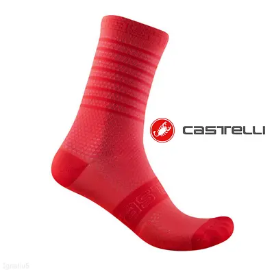 Road Gravel MTB Castelli SUPERLEGGERA W12 PINK Women's Cycling Bike Socks L/XL • $16.90