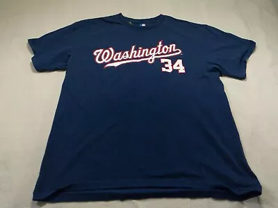 Washington Nationals Shirt Bryce Harper Large Blue Jersey Tee Baseball MLB • $15.23