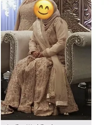 Pakistani Indian Bridal Nikkah Wedding Maxi Fancy  Long Gown Mongas • $250
