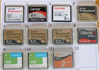 1x Brand Name CF Card Compact Flash Memory Card 2GB #28 • $25.90