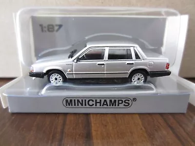 MINICHAMPS 171702 VOLVO 740GL (1986) SIL. - Model Is PLASTIC - HO Or 1:87 Scale • $22