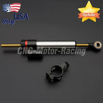 Universal Motorcycle CNC Steering Damper Stabilizer For Yamaha Kawasaki Honda US • $47.77