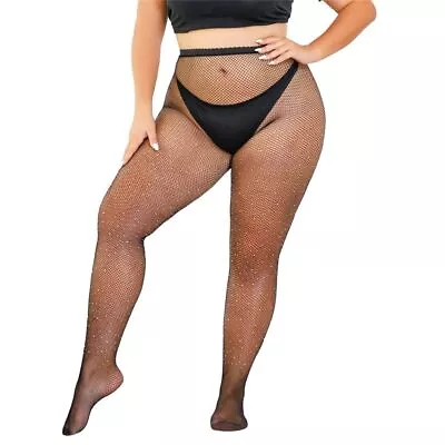 Plus Size High Waist Tights Sparkle Pantyhose  Dance Party Halloween Cosplay • $12.20