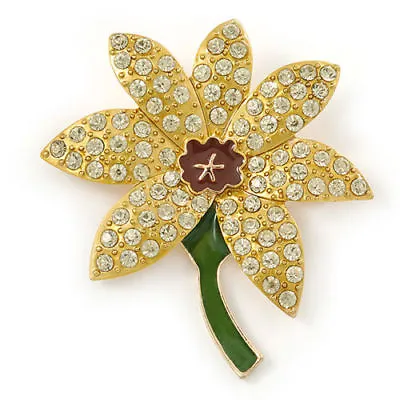 Beautiful Daffodil Gold Plated Pin Brooch • £6