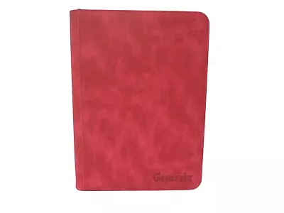 Guardz Red 9 Pocket Zip Trading Card Album Binder Folder! Denim Effect • £15.99