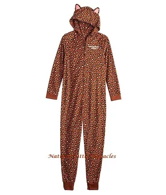 Leopard Girl One Piece Pajamas Union Suit Hoodie Size 4-16 Christmas Costume NWT • £22.44