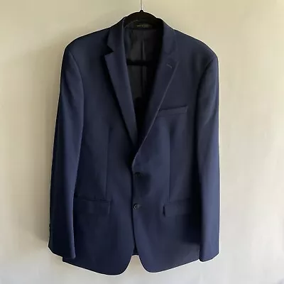 Van Heusen Flex Blazer Sport Coat Jacket Navy Blue Sz 42L Mens Suit Euc  • $19.99