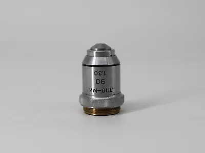 LOMO Microscope Objective APO 90x 1.30 Oil Immersion AS IS  RMS #VN8 • $19.99