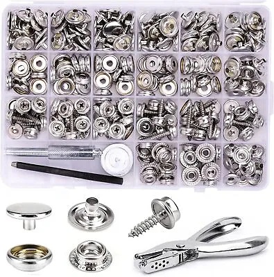 Canvas Snap Kit: 274 Pcs Marine Grade Stainless Steel Boat Canvas Snaps W Screw • $47.45