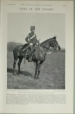 1897 PRINT CAVALRY 14th HUSSARS CORPORAL REVIEW ORDER • $102.17