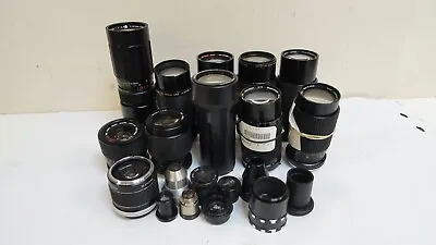 $49.99 • Buy Lot Of 14 Vintage PARTS AS-IS Soligor Tamron Tokina Camera Lenses *PARTS AS-IS*