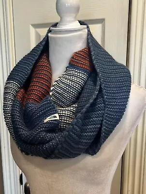 The North Face Blue Orange Knit Infinity Scarf • $11.99
