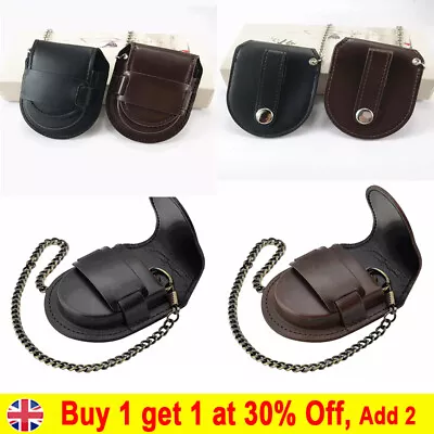 £7.04 • Buy New Pocket Watch Leather Case Pouch Storage Holder Box Bag Belt Attachment CN