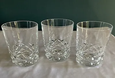 Set Of 3 Vintage Cristal D'Arques Low Ball Lead Crystal Tumbler Glasses 8 Ounces • $24.99