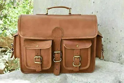 Bag Leather Genuine Men Laptop S Messenger Briefcase Satchel Shoulder Vintage • $104.58