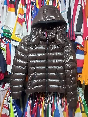 Women's Moncler Bady Quilted Down Puffer Hooded Jacket Brown Size 0 -XS • $256