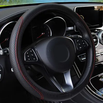 $10.40 • Buy 15  PU Leather Car Steering Wheel Cover For Good Grip Auto Interior Accessories