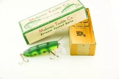 Vintage Makinen Waddle Bug Minnow Antique Fishing Lure In Box JJ47 • $12.50
