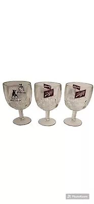 Set 3 Beer Goblets Vintage Schlitz Beer Glasses • $22.99