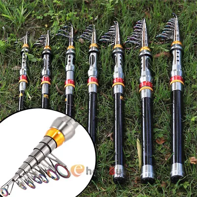 Fishing Rod Telescopic Fishing Pole Spinning For Travel Saltwater Freshwater NEW • $25.77