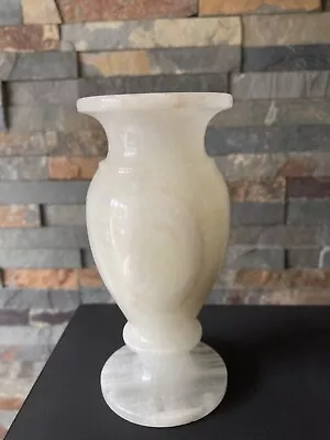 Vintage  Variegated Alabaster Marble Vase 13CM • £11